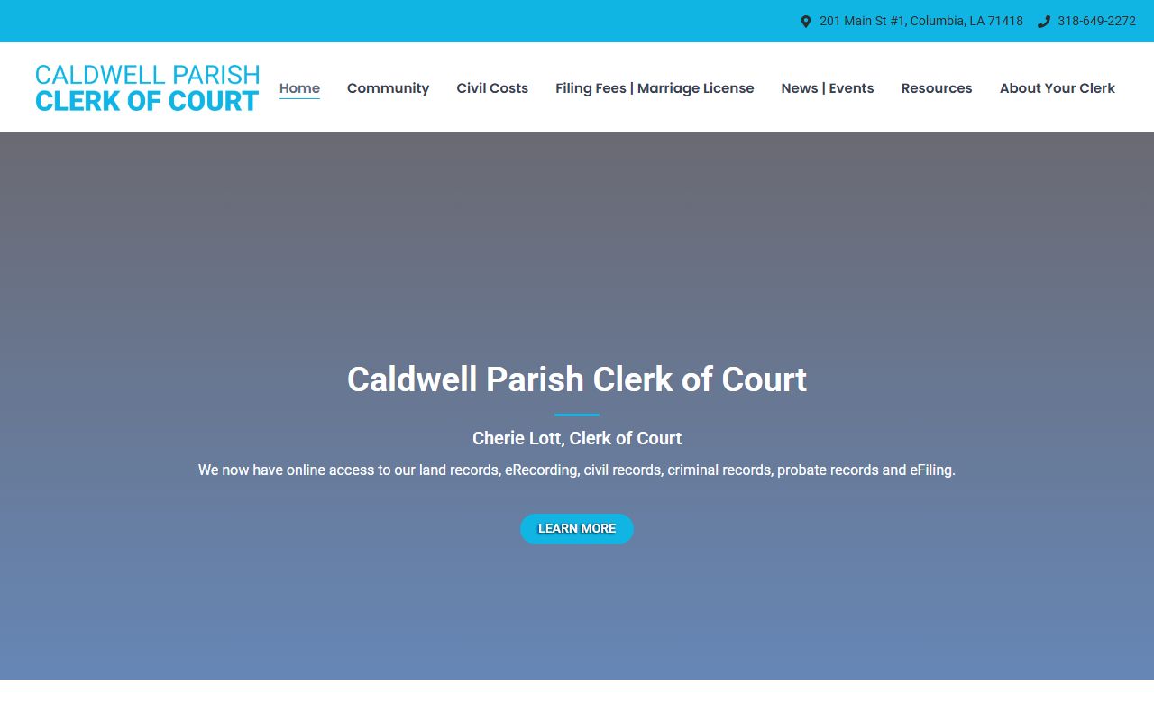 caldwell parish criminal court records online portal