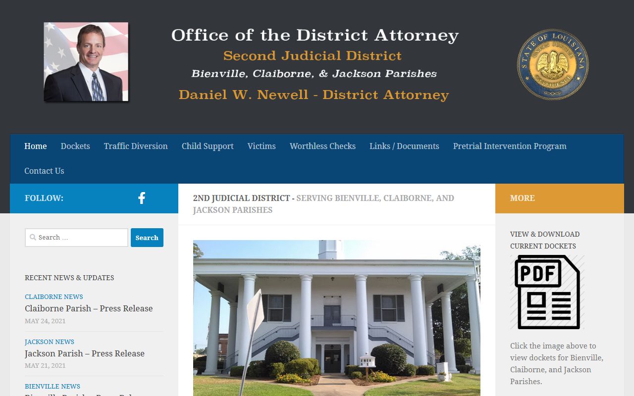 claiborne parish criminal court records 2nd judicial district attorney
