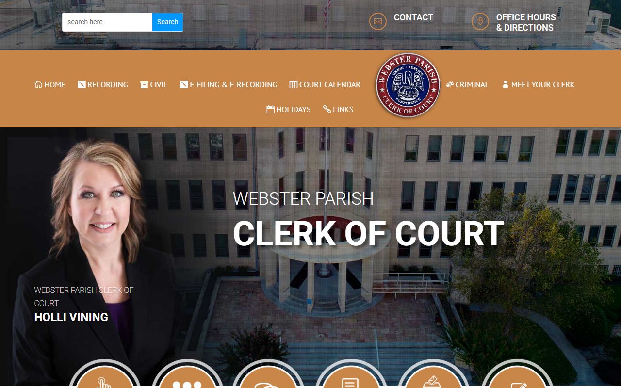 Webster Parish Clerk of Court website